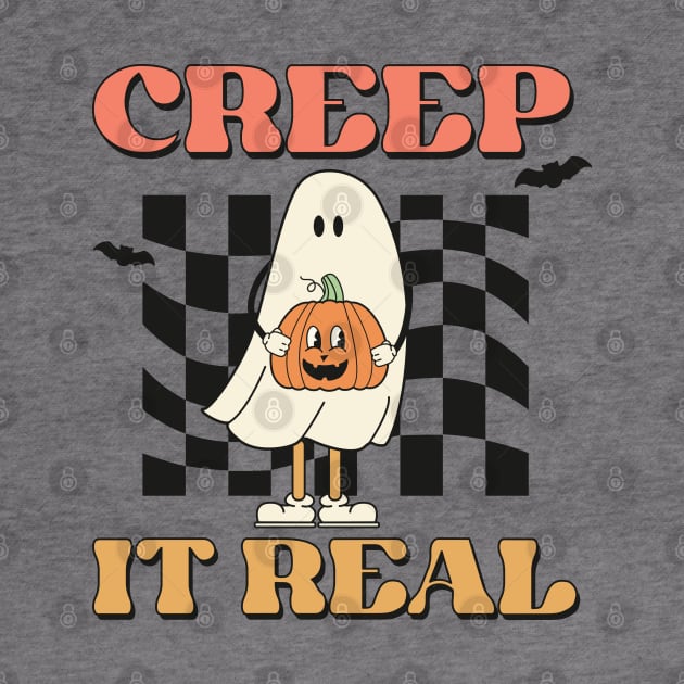 Creep it Real Ghost Halloween by UniqueBoutiqueTheArt